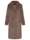 Unreal Fur Retro Coat In Brown