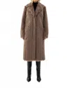 Unreal Fur Retro Coat In Brown In Brown
