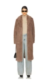 Unreal Fur Retro Coat In Chocolate