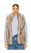 Unreal Fur Rubicon Faux Fur Vest In Cream