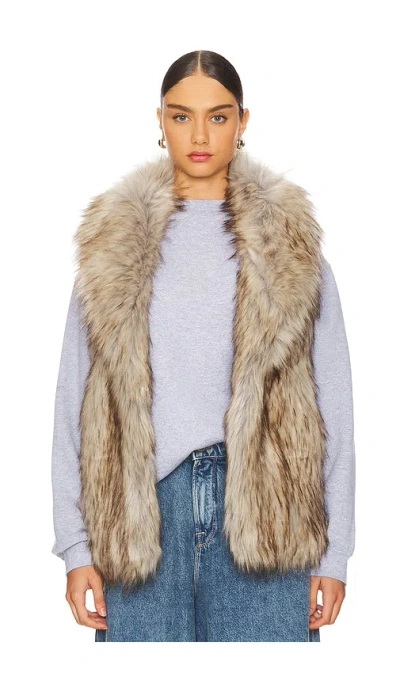 Unreal Fur Rubicon Faux Fur Vest In Cream