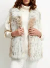 Unreal Fur Rubicon Vest In Snow Leopard In Brown