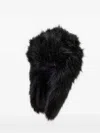 Unreal Fur Shearling Hat In Black