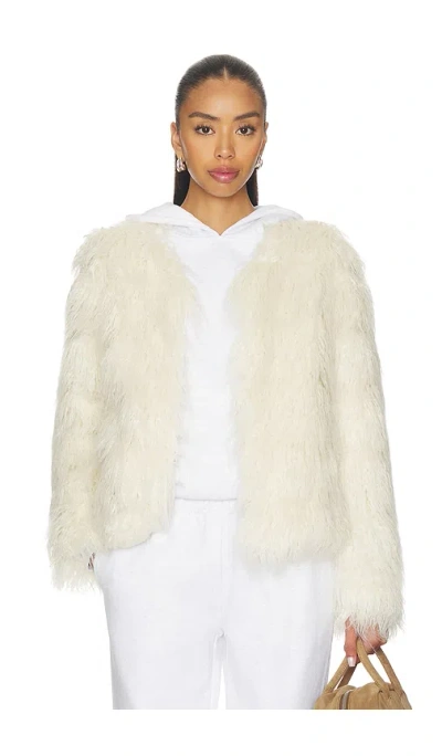 Unreal Fur Sphere Jacket In White