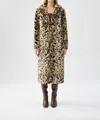 Unreal Fur The Long Song Coat In Leopard In Multi
