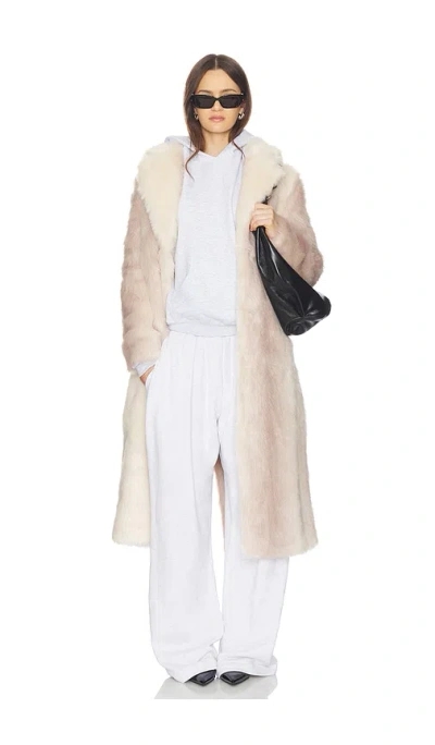 Unreal Fur White Plains Coat In Burgundy
