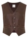 Unreal Fur Win Win Buttoned Waistcoat In Brown