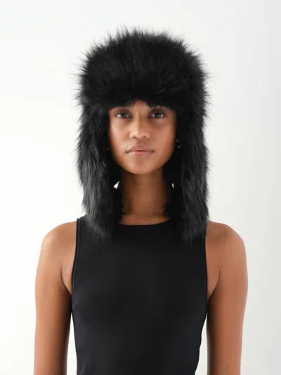Unreal Fur Women's Wright Faux Fur Hat In Black In Pattern