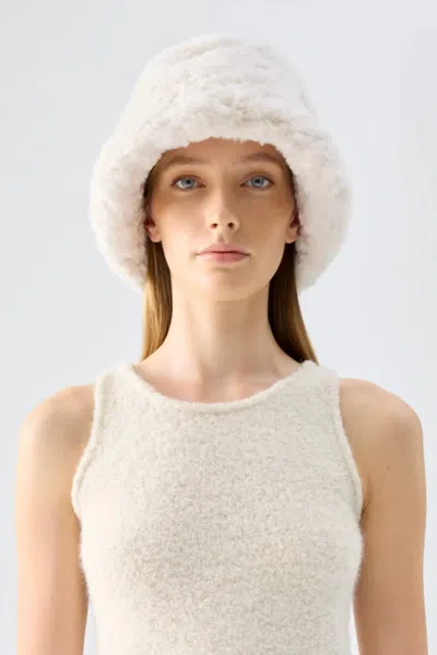 Unreal Fur Yeoman Faux-fur Bucket Hat In Neutrals