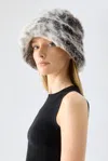Unreal Fur Yeoman Bucket Hat In Snow Leopard In Metallic