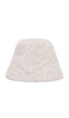 Unreal Fur Yeoman Faux-fur Bucket Hat In Cream
