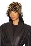 Unreal Fur Yeoman Bucket Hat In Light Leopard