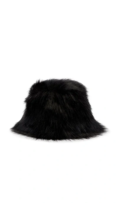 Unreal Fur Yeoman Hat In Lush Black