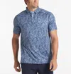 Unrl Botanical Polo In Harbor Blue In Blue