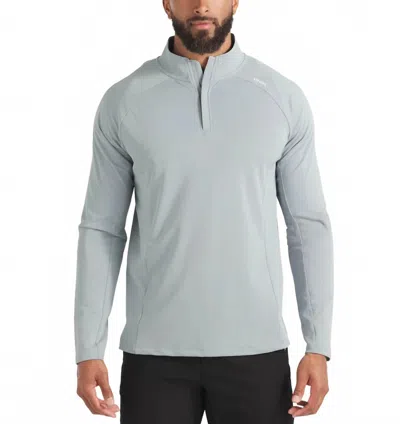 Unrl Highlands Quarter Zip Top In Cadet Gray