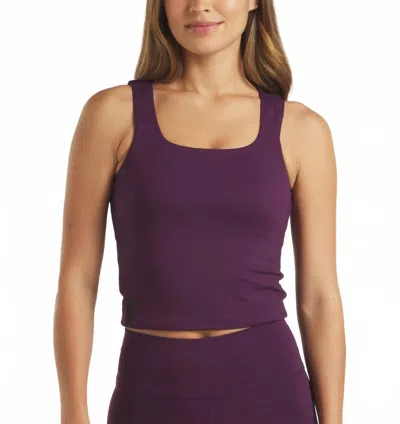 Unrl Performa Fitted Tank In Dark Plum In Purple