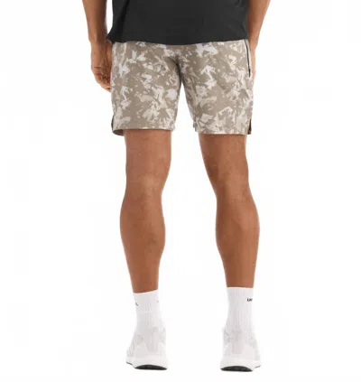 Unrl Stride Shorts In Desert Shatter Camo In Gray