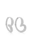 Unsaid 18k White Gold Diamond Earrings