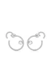 Unsaid Bubble 18k White Gold Diamond Earrings