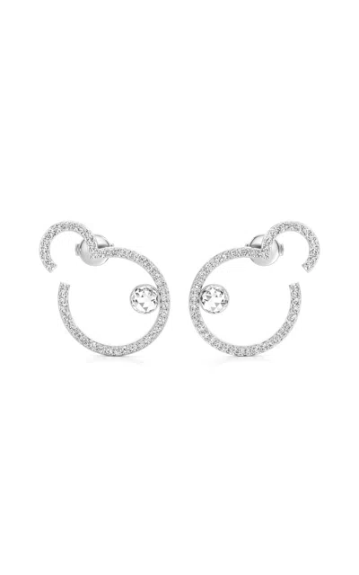 Unsaid Bubble 18k White Gold Diamond Earrings