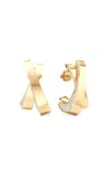 Unsaid Infinite Demi Pavé Diamond 18k Yellow Gold Earrings