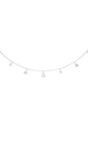 Unsaid Tear Charm 18k White Gold Diamond Necklace