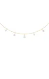 Unsaid Tear Charm 18k Yellow Gold Diamond Necklace