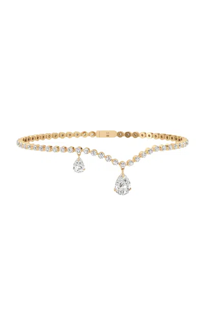 Unsaid Tear Curve 18k Yellow Gold Diamond Bracelet In Yellow