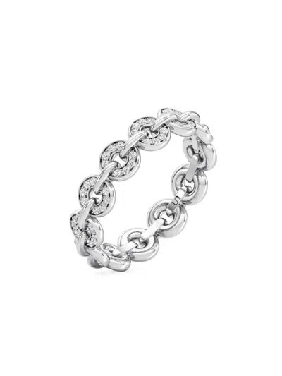 Unsaid Women's Armor 18k White Gold & 0.35 Tcw Lab-grown Diamond Band In Metallic