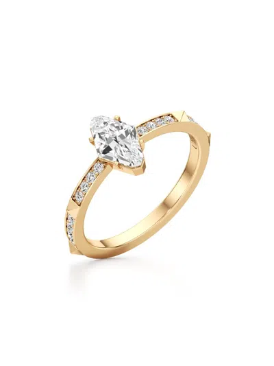 Unsaid Women's Armor 18k Yellow Gold & 1.11 Tcw Lab-grown Diamond Ring