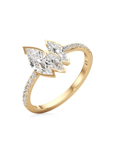 Unsaid Women's Flame 18k Yellow Gold & 1.42 Tcw Lab-grown Diamond Ring
