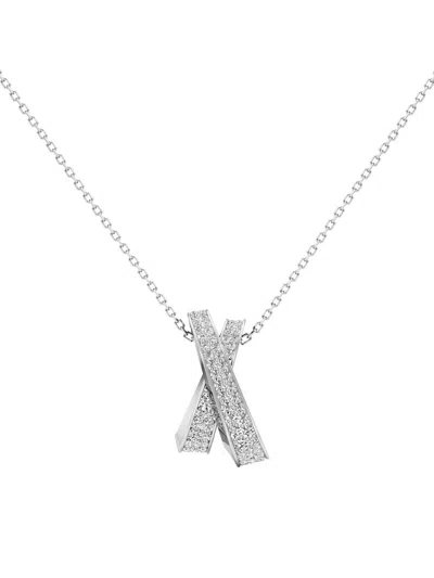 Unsaid Women's Infinite 18k White Gold & 0.83 Tcw Lab-grown Diamond Pendant Necklace