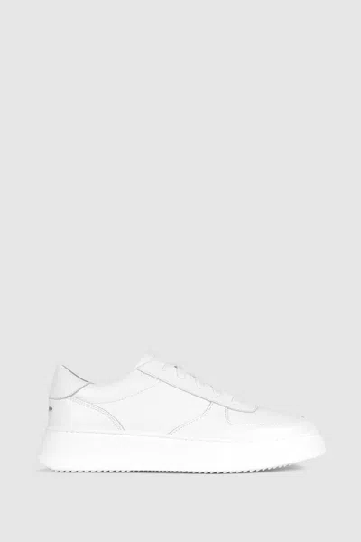 Unseen Footwear Leather Marais Trainers In White