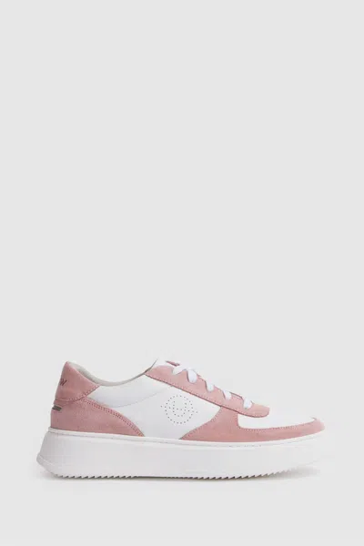 Unseen Footwear Suede And Leather Trainers In Pink/white