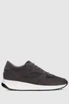 Unseen Footwear Suede And Mesh Rozel Trainers In Grey