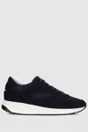 Unseen Footwear Suede And Mesh Rozel Trainers In Navy