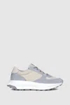 Unseen Footwear Suede Mesh Trinity Trainers In Grey/white