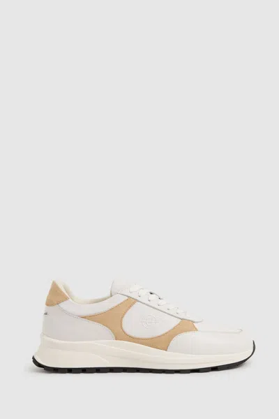 UNSEEN UNSEEN SUEDE LEATHER COLOUR-BLOCK TRAINERS 