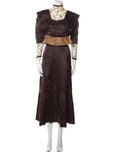 Pre-owned Unsigned Vintage 1910's Skirt Set In Brown