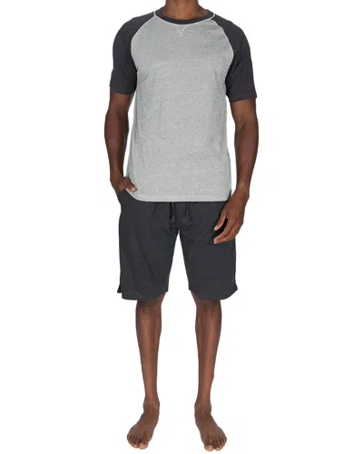 Unsimply Stitched 2pc T-shirt & Short Set In Gray