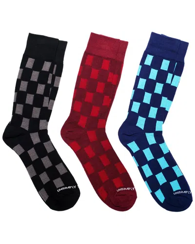 Unsimply Stitched 3-pack Men's Crew Socks In Animal Print