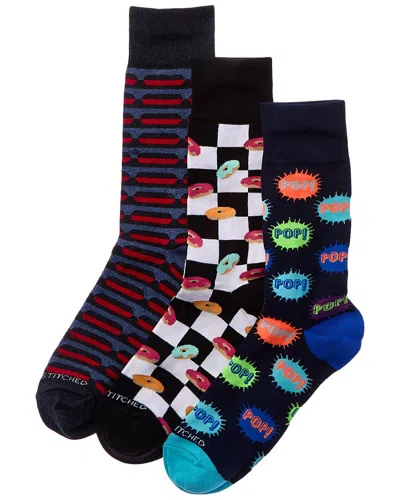 Unsimply Stitched 3pk Socks In Multi