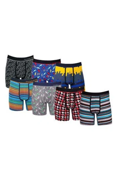 Unsimply Stitched 7-pack Assorted Stretch Cotton Boxer Briefs In Gray