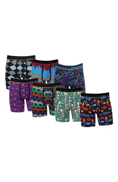 Unsimply Stitched 7-pack Assorted Stretch Cotton Boxer Briefs In Multi
