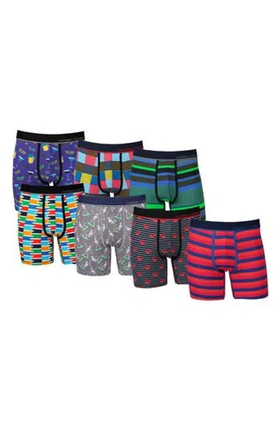 Unsimply Stitched 7-pack Assorted Stretch Cotton Boxer Briefs In Multi