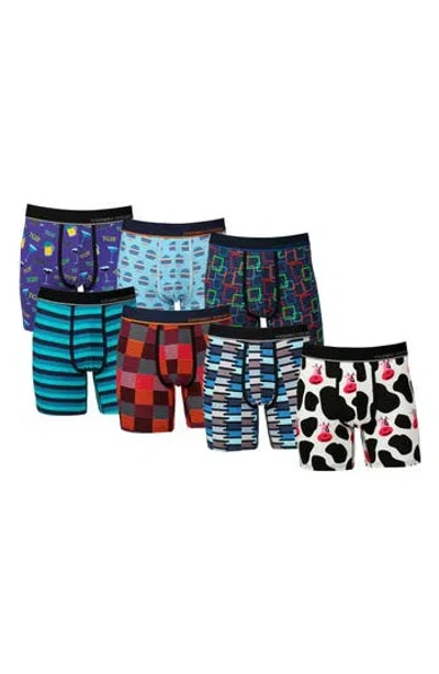 Unsimply Stitched 7-pack Assorted Stretch Cotton Boxer Briefs In Multi