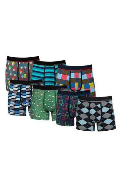 Unsimply Stitched 7-pack Assorted Stretch Cotton Trunks In Multi