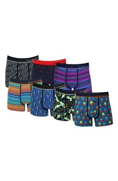 Unsimply Stitched 7-pack Assorted Stretch Cotton Trunks In Multi