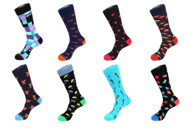 Unsimply Stitched 8 Pair Combo Pack Socks In Red