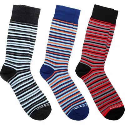 Unsimply Stitched Assorted 3-pack Of Crew Socks In Multi